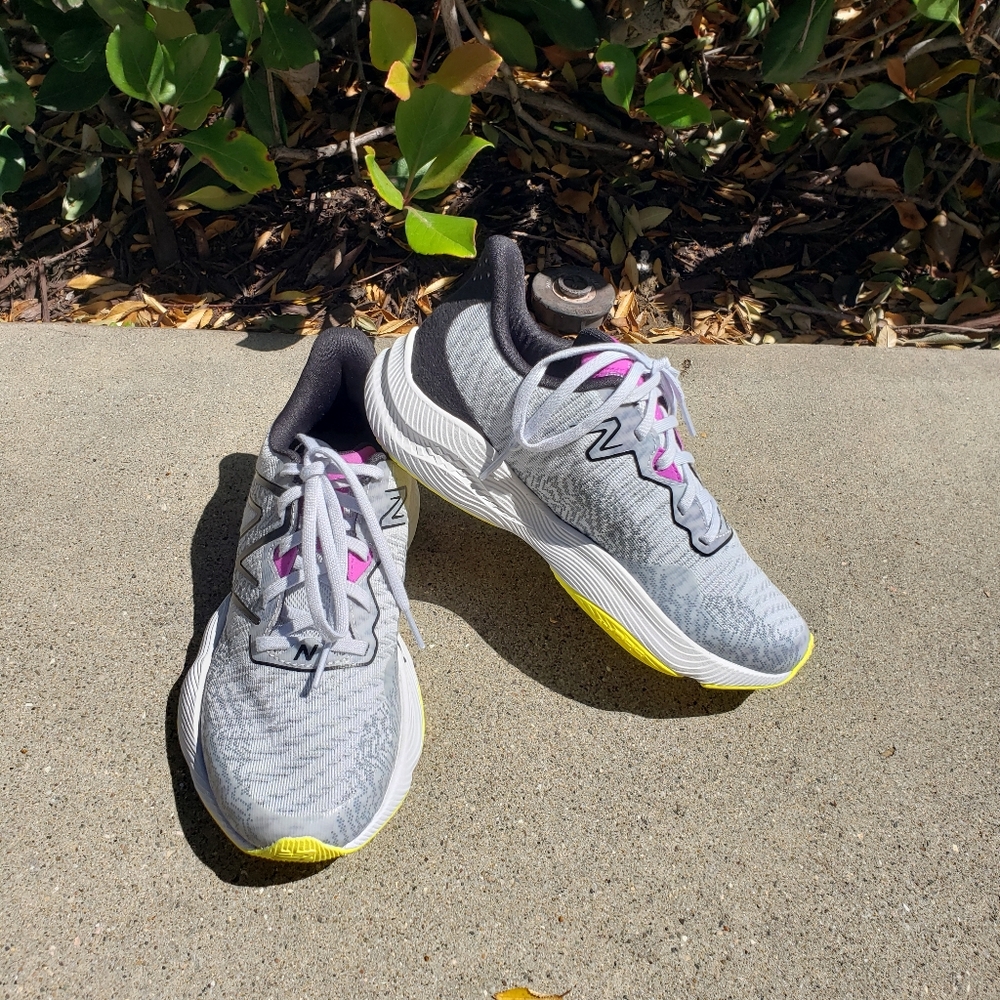 New Balance Women's Gray and Pink Running Shoes